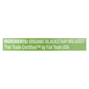 Wholesome Sweeteners Organic Molasses
 - Liquid Sweetener - Case of 12 - 32 oz.
