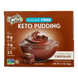 Simply Delish Chocolate Pudding & Pie Filling  - Case of 6 - 1.7 OZ