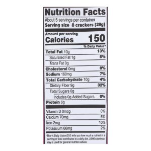 Doctor In The Kitchen - Organic Flax Seed Crackers - Rosemary - Case of 6 - 5 oz.