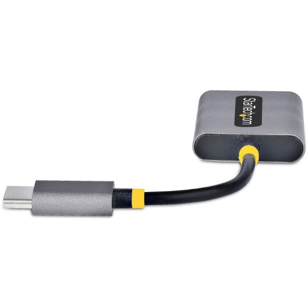 StarTech.com USB-C Headphone Splitter, USB Type C Dual Headset Adapter w/Mic Input, USB C to 3.5mm Audio Adapter/Earphone Dongle/Aux Jack - Image 4