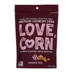 Love Corn® Smoky Premium Crunchy Corn Snack - Case of 12 - 4 OZ