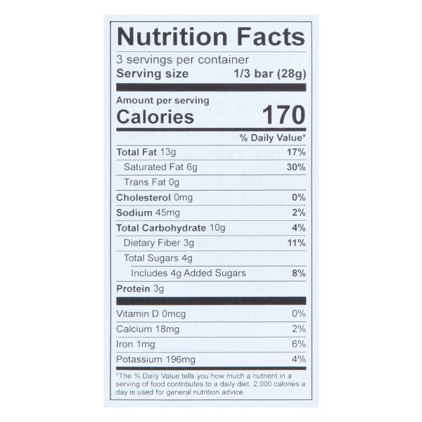Theo Chocolate - Bar Salted Cshew 85% - Case of 12-3 OZ - Image 3