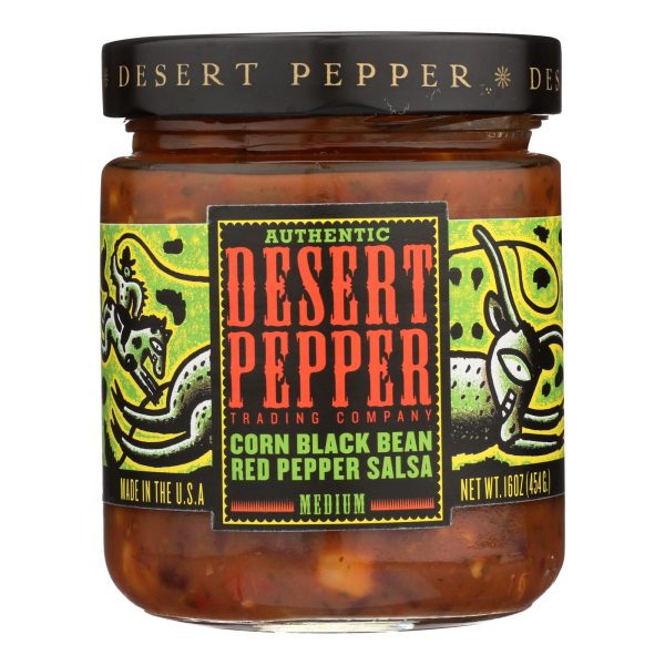 Desert Pepper Trading - Medium Corn Black Bean Red Pepper Salsa - Case of 6 - 16 oz. - Image 2