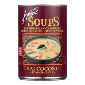 Amy's - Soup - Tom Kha Phak Thai Coconut - Case of 12 - 14.1 oz
