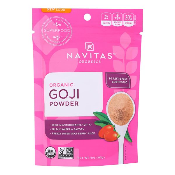 Navitas Naturals Goji Berry Powder - Organic - Freeze-Dried - 4 oz - case of 12 - Image 2