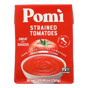 Pomi Tomatoes - Tomatoes Strained - Case of 12 - 26.46 OZ