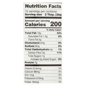 Woodstock Unsalted Non-GMO Smooth Dry Roasted Almond Butter - Case of 12 - 16 OZ