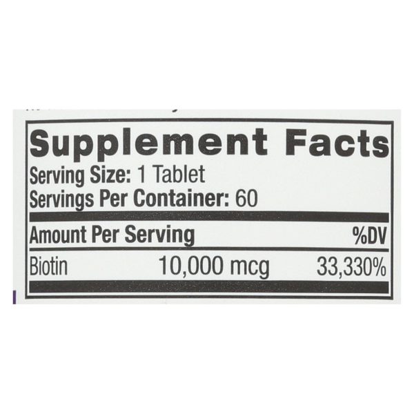 Natrol Biotin - Fast Dissolve - Strawberry - 10000 mcg - 60 Tablets - Image 2