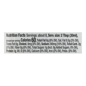 Organic Ville Organic Vinaigrette - Olive Oil and Balsamic - Case of 6 - 8 Fl oz.