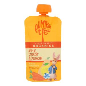Peter Rabbit Organics Veggie Snacks - Carrot Squash and Apple - Case of 10 - 4.4 oz.