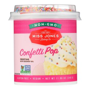 Miss Jones Baking Co. Confetti Pop Frosting  - Case of 6 - 11.98 OZ