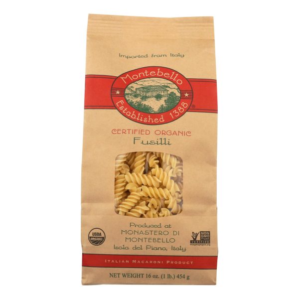 Montebello Organic Pasta - Fusilli - Case of 12 - 1 lb. - Image 3