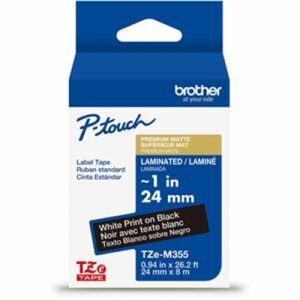 WHITE/BLACK MATTE TAPE 24MM
