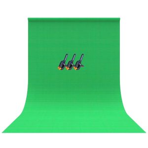 Bower WA-CHROMA3 Green Screen Fabric Backdrop, 5 Ft. x 7 Ft.