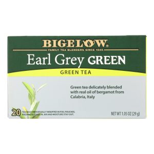 Bigelow Tea Green Tea - Earl Grey - Case of 6 - 20 BAG