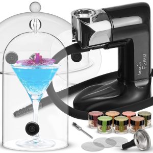 Smoking Gun Wood Smoke Infuser Universal Kit 14 PCS Smoker Machine with Accessories and Wood Chips Cold Smoke for Food and Drinks Gift for Man