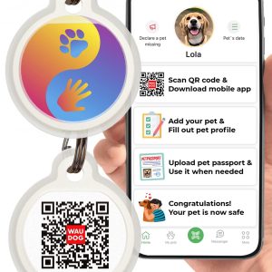 Dog Tags for Pets   Silicone QR Code Pet ID Tags for Dogs & Cats   Silent Dog Name Tag and Cat Name Tag for Your Pet   Puppy Name Tag for Dog Collar   Dog Identification Tags (Ying Yang)