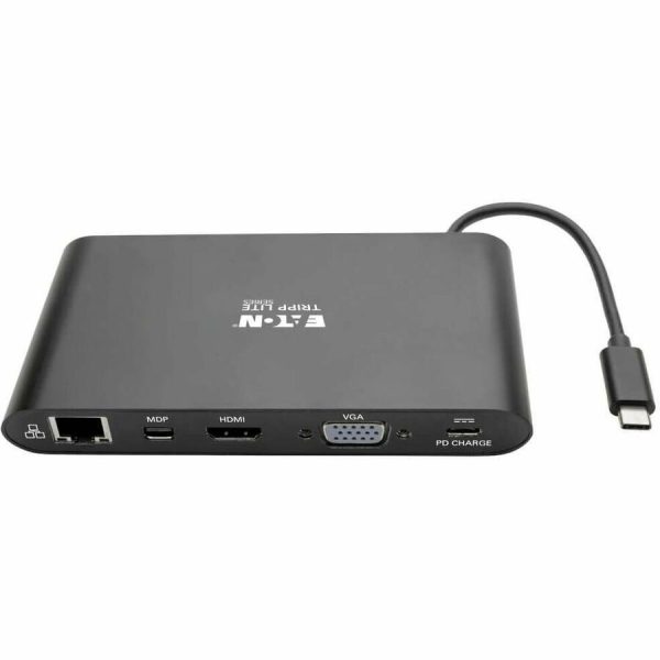 Eaton Tripp Lite Series USB-C Dock, Dual Display - 4K HDMI / mDP, VGA, USB 3.x (5Gbps), USB-A/C Hub, GbE, Memory Card, 100W PD Charging - Image 3