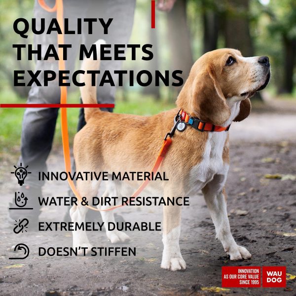 Waterproof Dog Collar   Adjustable Dog Collar for Large Dogs Small and Medium Dogs   Breakaway Dog Collar Waterproof with Plastic Buckle and QR Dog Tag   Boy & Girl Dog Collars (Orange) - Image 3