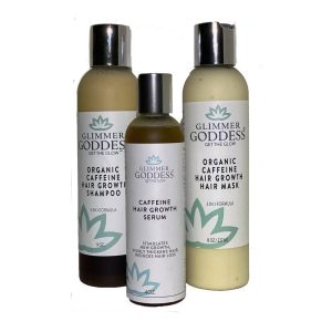 Organic Caffeine Hair Growth Set   Sulfate Free Shampoo Conditioner & Protein Hair Growth Serum   Stimulates Hair Growth Strengthens Thickens Reduces Hair Loss   Natural Vegan Cruelty Free
