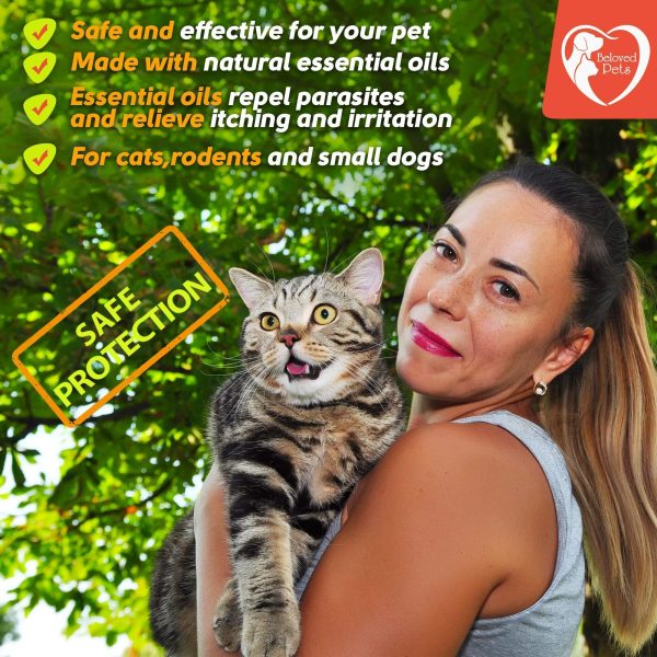 Flea and Tick Prevention for Dogs & Cats Rabbits   Natural Flea Treatment & Home Pest Control   Topical Flea & Mosquito Repellent for Puppy & Kitten   3 Drops for Small and Extra Large Pet (For Cats and small Dogs) - Image 5
