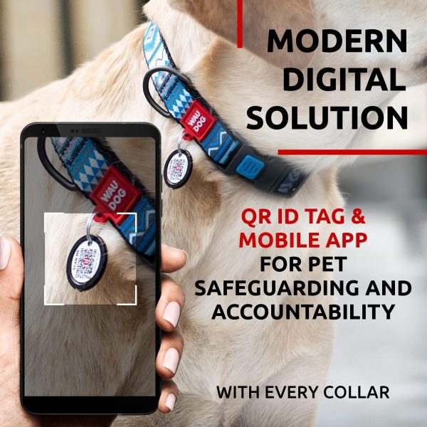 WAUDOG Nylon Dog Collar   Adjustable Dog Collar for Large Dogs Small & Medium Dogs   Breakaway Puppy Collars for Large Breed Dogs   Boy & Girl Dog Collars with Durable Plastic Buckle and QR Dog Tag - Image 3