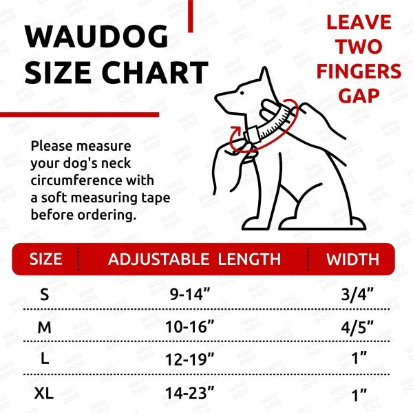 WAUDOG Nylon Dog Collar   Adjustable Dog Collar for Large Dogs Small & Medium Dogs   Breakaway Puppy Collars for Large Breed Dogs   Boy & Girl Dog Collars with Durable Plastic Buckle and QR Dog Tag - Image 6