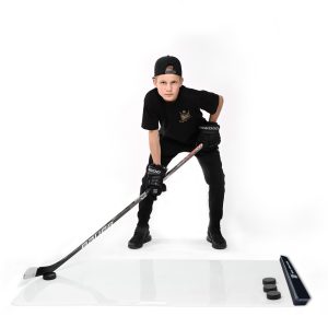 Shooting Pad 30  x 60  with Puck Passer   Synthetic Ice Mat Hockey Puck Rebounder Included   12.5 sqft Shoot Pad with Double Sided Passer for One Timers   Practice Hockey Shooting Passing