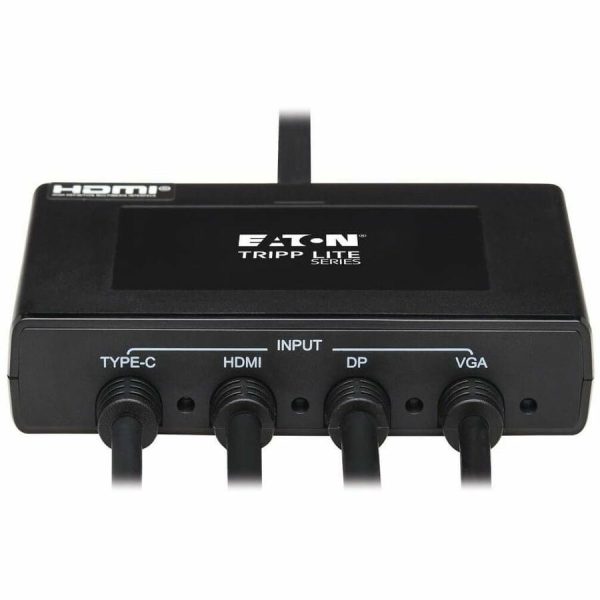 Eaton Tripp Lite Series 4-Port Presentation Adapter, 4K 60 Hz (4:4:4) HDMI, DP, USB-C and 1080p VGA to HDMI, Built-In Cables, TAA - Image 5