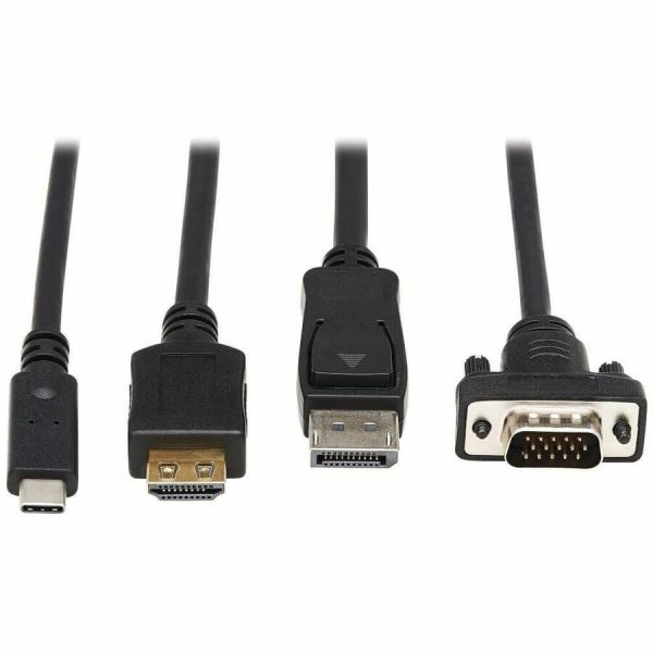 Eaton Tripp Lite Series 4-Port Presentation Adapter, 4K 60 Hz (4:4:4) HDMI, DP, USB-C and 1080p VGA to HDMI, Built-In Cables, TAA - Image 6