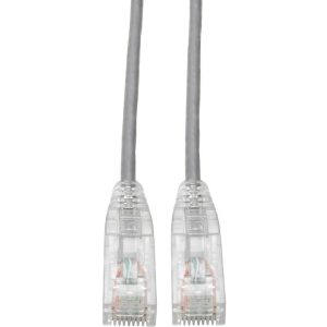 Eaton Tripp Lite Series Cat6 Gigabit Snagless Slim UTP Ethernet Cable (RJ45 M/M), PoE, Gray, 6-in. (15.24 cm)