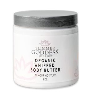GLIMMER GODDESS Organic Whipped Body Butter  Lavender Lemon Vegan 24 Hr Hydration Less Stretch Marks All Skin Types Child Safe Organic 8 oz