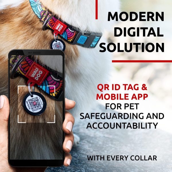 Nylon Dog Collar   Adjustable Dog Collar for Large Dogs Small & Medium Dogs   Breakaway Puppy Collars for Large Breed Dogs   Boy & Girl Dog Collars with Durable Plastic Buckle and QR Dog Tag - Image 3