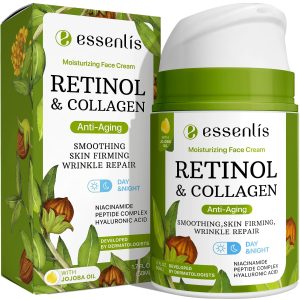 Retinol Cream for Face Anti Aging Face Moisturizer Day & Night Anti Wrinkle Cream for Women & Men Face Cream with Collagen Hyaluronic Acid Vitamins B E Moisturizing Lifting & Recovery   1.7 oz