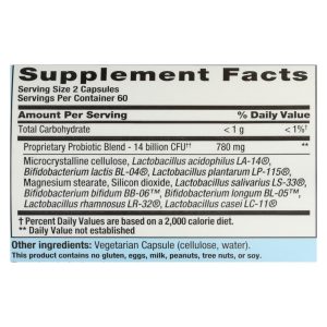 Nutrition Now PB 8 Pro-Biotic Acidophilus For Life - 120 Vegetarian Capsules