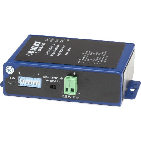 Black Box Industrial Opto-Isolated Serial to Fiber Single-Mode SC Converter - Image 3