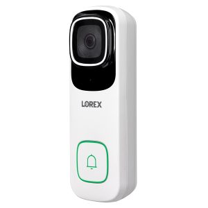 Lorex B862AJD-E Wi-Fi 4K AI Smart Video Doorbell for Existing Doorbell Wiring with Chimebox and 32-GB microSD Card (White)