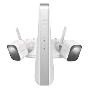 Lorex L85591-8AA2-E 4K 8.0-MP 6-Camera-Capable 1-TB NVR System with 2 Outdoor Wi-Fi HaLow Battery Security Cameras, White, L85591-8AA2-E