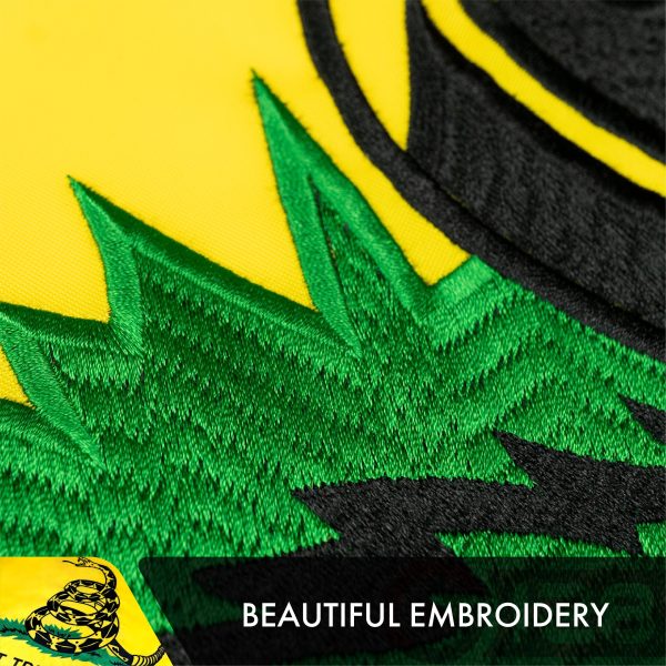 G128 10 Pack: Gadsden Don't Tread On Me Flag | 1x1.5 Ft | Double ToughWeave Series Double Sided Embroidered 210D Polyester | Historical Flag, Embroidered Design, Brass Grommets, Heavy Duty, 3-ply - Image 4