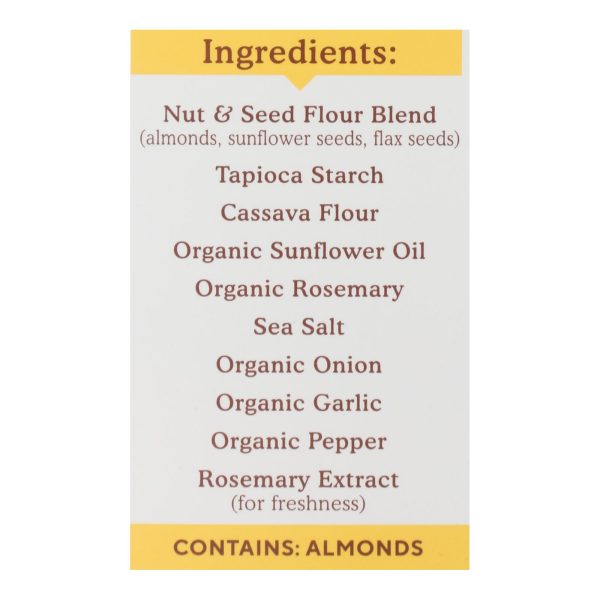 Simple Mills Rosemary and Sea Salt Almond Flour Crackers - Case of 6 - 4.25 oz. - Image 2