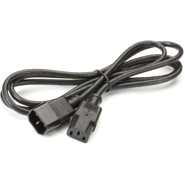 Black Box IEC 320 C13 Socket to IEC 320 C14 Plug Molded Extension Power Cord, 6-ft.(1.8-m) - Image 2
