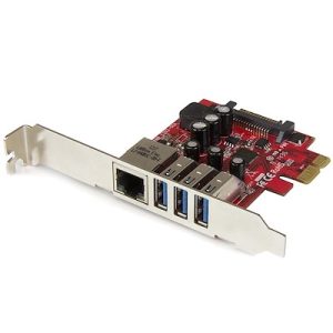 3 Port PCIe USB 3.0 Card + GbE