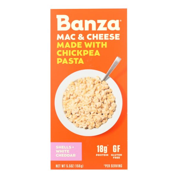Banza - Chckpea Psta Wht Ched Shl - Case of 6-5.5 OZ