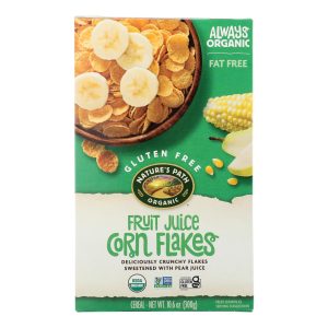 Nature's Path Organic Corn Flakes Cereal - Fruit Juice Sweetened - Case of 12 - 10.6 oz.