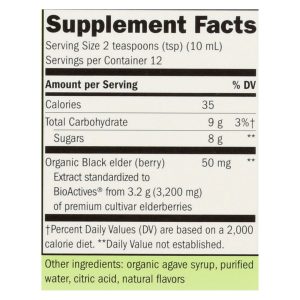Nature's Way - Organic Sambucus For Kids - Elderberry Syrup - 4 fl oz