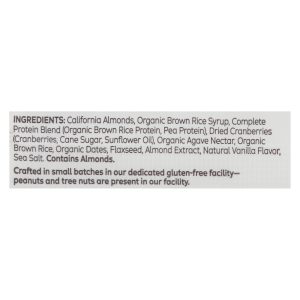The Gluten Freeb Bar - Cranberry Toasted Almond - Gluten Free - Case of 12 - 2.05 oz
