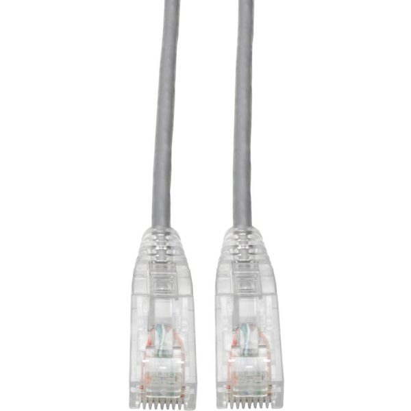 Eaton Tripp Lite Series Cat6 Gigabit Snagless Slim UTP Ethernet Cable (RJ45 M/M), PoE, Gray, 6-in. (15.24 cm)