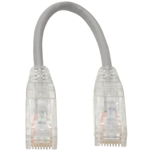 Eaton Tripp Lite Series Cat6 Gigabit Snagless Slim UTP Ethernet Cable (RJ45 M/M), PoE, Gray, 6-in. (15.24 cm) - Image 2