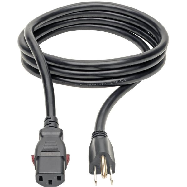 Eaton Tripp Lite Series Computer Power Cord, NEMA 5-15P to Locking C13 - Heavy-Duty, 15A, 125V, 14 AWG, 6 ft. (1.83 m), Black - Image 2