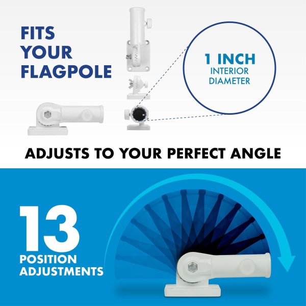 G128 Combo Pack: 6 Ft Tangle Free Spinning Flagpole (White) & Checkered Flag 3x5 Ft Printed 150D Polyester, Brass Grommets (Flag Included) Aluminum Flag Pole - Image 8